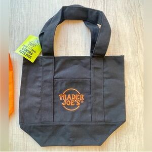 Trader Joe's Black Canvas Tote Bag